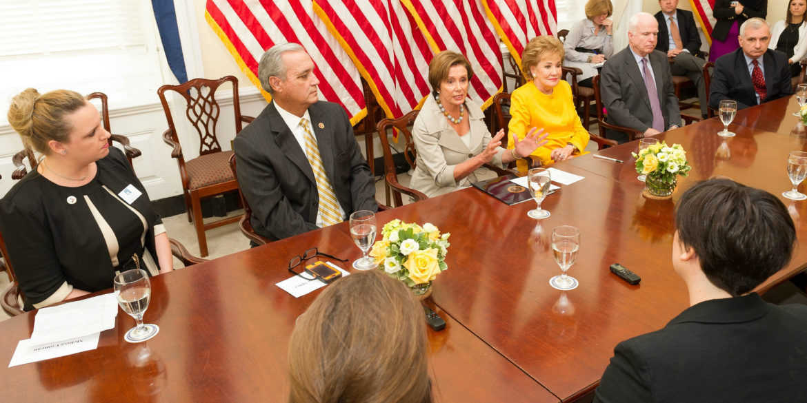 Nancy Pelosi, Senator John McCain, Senator Jack Reed and Congressman Jeff Miller launch the Hidden Heroes Congressional Caucus