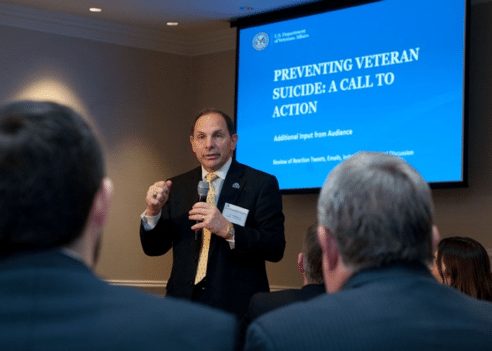 Elizabeth Dole foundation fellow speaking at a reventing veteran suicide conference