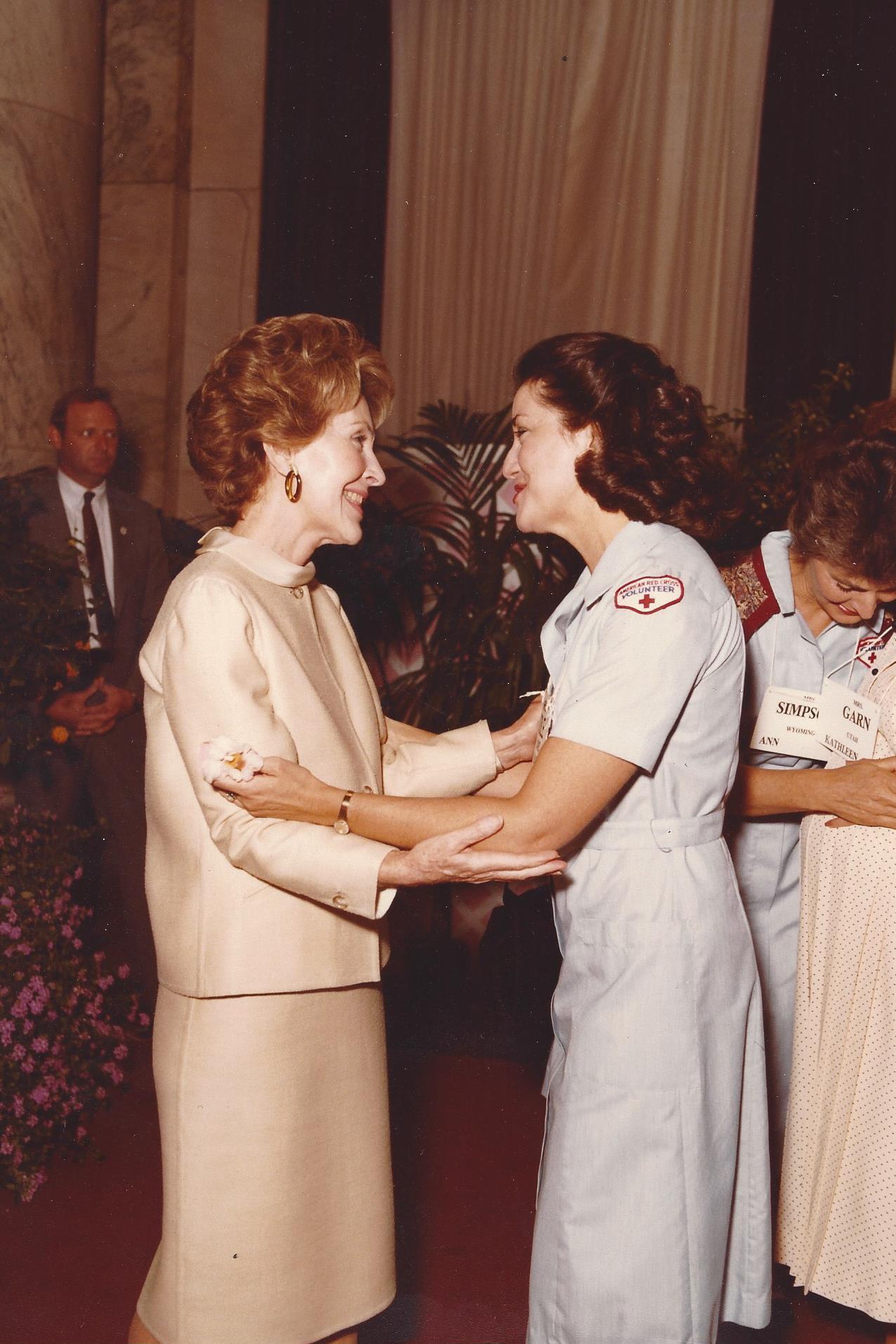 Nancy Reagan and Elizabeth Dole