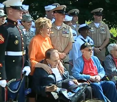 Elizabeth Dole with military personnel